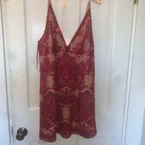 Free people dress in raspberry